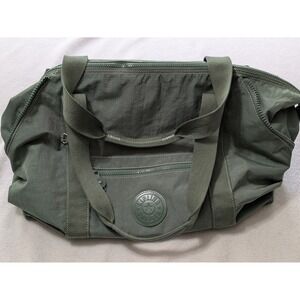 Kipling Olive Green Nylon 22" Duffle Bag Solid Unisex Adult, Zip Closure